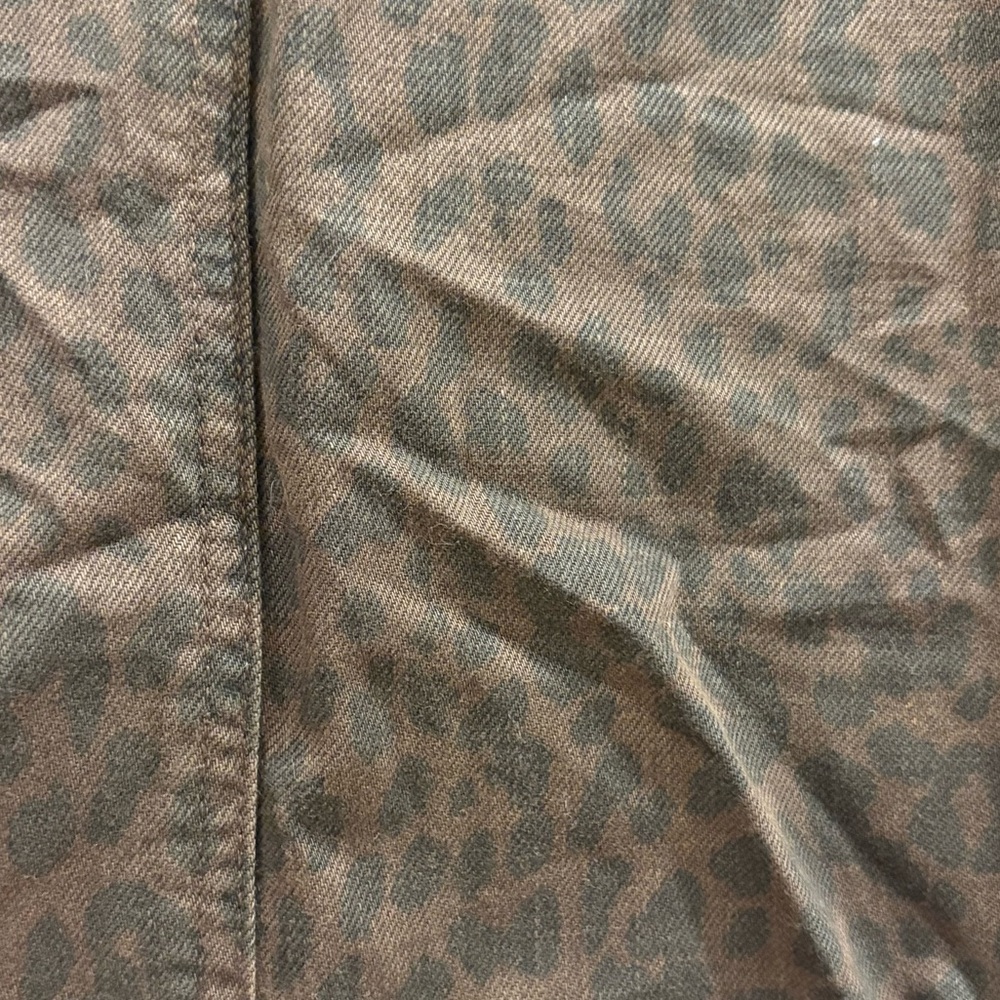 NWT GAP Denim Brown Animal Print Dress (Size M) - Picture 5 of 6